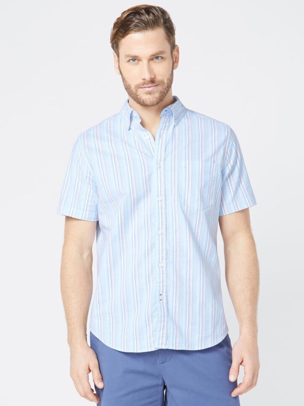 Nautica Men’s Classic Fit Striped Oxford Shirt NWT XXL
